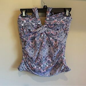 Leilani Tankini top Size 8 Paisley Print